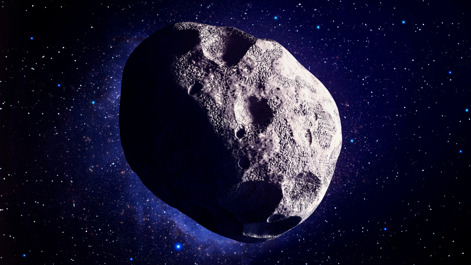 Image of asteroid in space